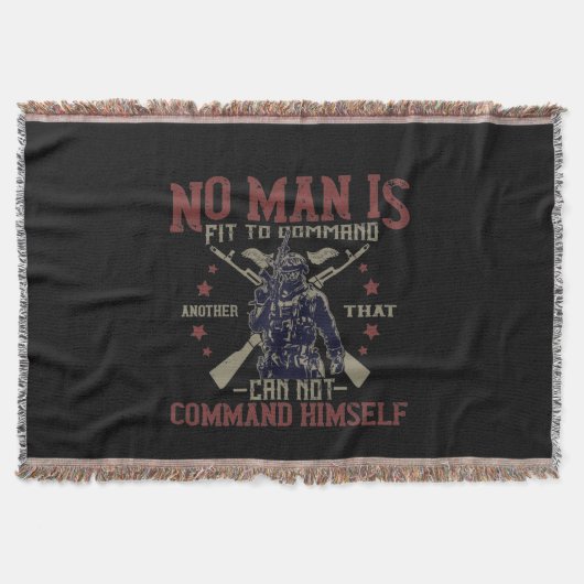 Man is Fit To Command Deken (Voorkant)