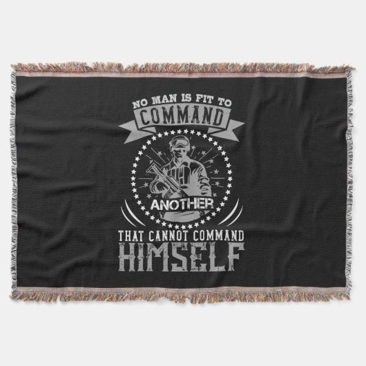 Man is Fit To Command Deken (Voorkant)