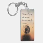 Man is Free Voltaire Quote Sleutelhanger (Voorkant Links)