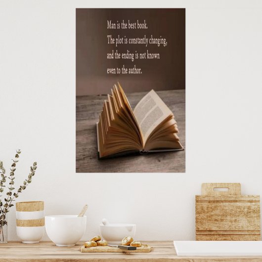 Man is het beste poster voor boeken (Keuken)