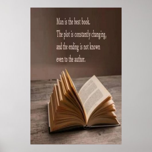 Man is het beste poster voor boeken (Voorkant)