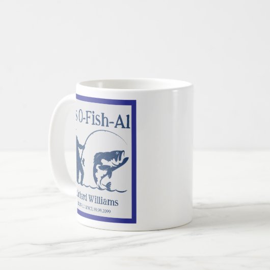 Man is het officiële Fisherman Retirement Party Gi Koffiemok (Voorkant links)