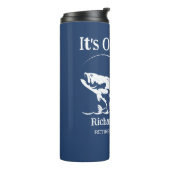 Man is het officiële Fisherman Retirement Party Gi Thermosbeker (Gedraaid links)