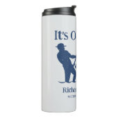 Man is het officiële Fisherman Retirement Party Gi Thermosbeker (Gedraaid links)