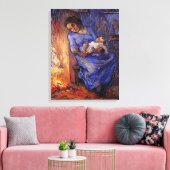 Man is in Zee door Vincent van Gogh Canvas Afdruk (Insitu (Woonkamer))