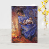 Man is in Zee door Vincent van Gogh Kaart (Gele Bloem)