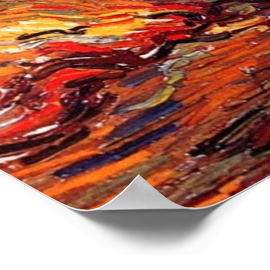 Man is in Zee door Vincent van Gogh Poster (Hoek)