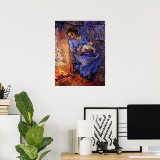 Man is in Zee door Vincent van Gogh Poster (Thuiskantoor)