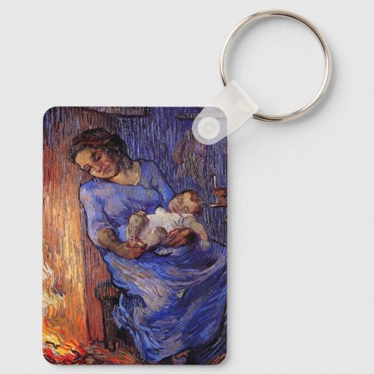 Man is in Zee door Vincent van Gogh Sleutelhanger (Achterkant)