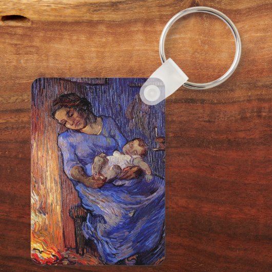 Man is in Zee door Vincent van Gogh Sleutelhanger (Achterkant)