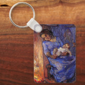 Man is in Zee door Vincent van Gogh Sleutelhanger (Voorkant)