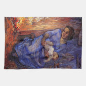 Man is in Zee door Vincent van Gogh Theedoek (Horizontaal)