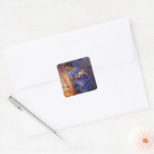 Man is in Zee door Vincent van Gogh Vierkante Sticker (Envelop)