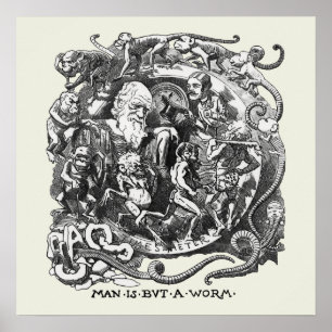 Man is maar een worm poster
