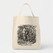 Man is maar een worm tote bag (Voorkant)