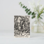 Man is maar een worm visitekaartje (Staand voorkant)