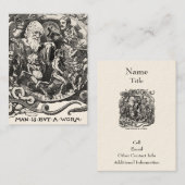 Man is maar een worm visitekaartje (Voorkant / Achterkant)