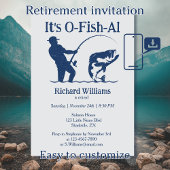 Man is officieel Fisherman Retirement Party Kaart