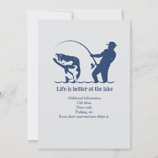 Man is officieel Fisherman Retirement Party Kaart (Achterkant)