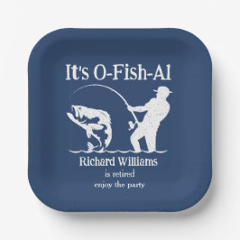 Man is officieel Fisherman Retirement Party Papieren Bordje