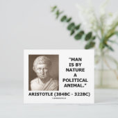 Man is per Natuur een politiek dier (Aristoteles) Briefkaart (Staand voorkant)