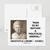 Man is per Natuur een politiek dier (Aristoteles) Briefkaart (Voorkant / Achterkant)