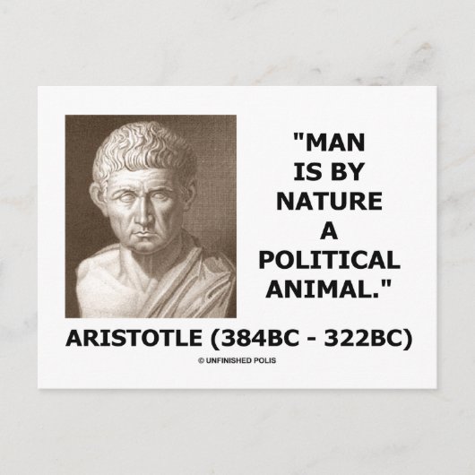 Man is per Natuur een politiek dier (Aristoteles) Briefkaart (Voorkant)