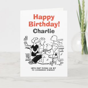 Man is slapen om energie te besparen kaart