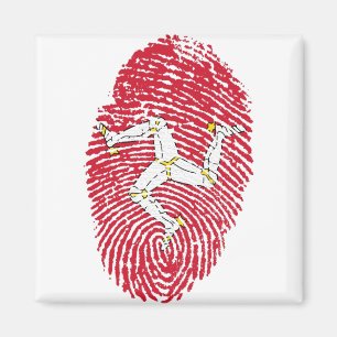 Man Isle Flag Fingerprint Country Pride Magneet