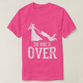 Man jaagt op bruiloft bachelor party bril t-shirt (Design voorkant)