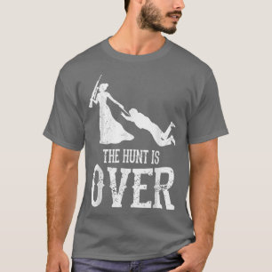Man jacht is voorbij bruiloft vrijgezellenfeest br t-shirt