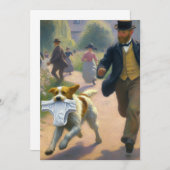 Man jachthond met ondergoed bedankkaart (Voorkant / Achterkant)