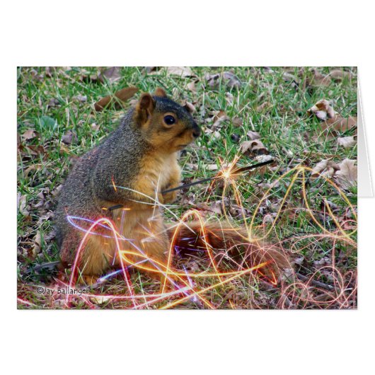 Man Jubileum Liefde Eekhoorn Sparkler (Voorkant Horizontaal)