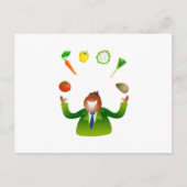 Man Juggable groenten Briefkaart (Voorkant)