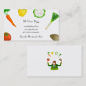 Man Juggable groenten Visitekaartje (Voorkant / Achterkant)