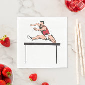 Man Jumping Hurdles Servet