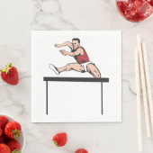 Man Jumping Hurdles Servet (Insitu)