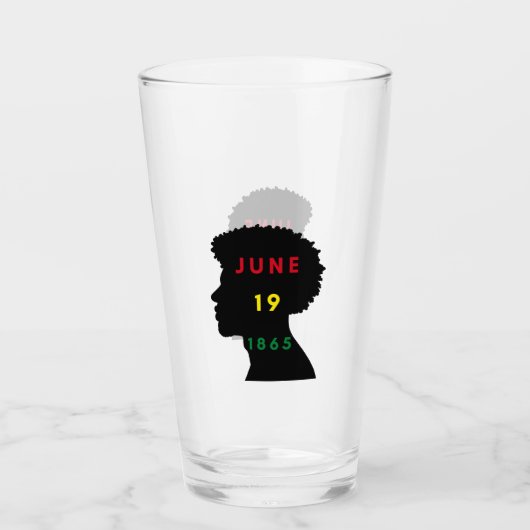 Man Juneteenth Glass Glas (Voorkant)