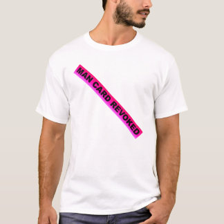 Man kaart ingetrokken t-shirt