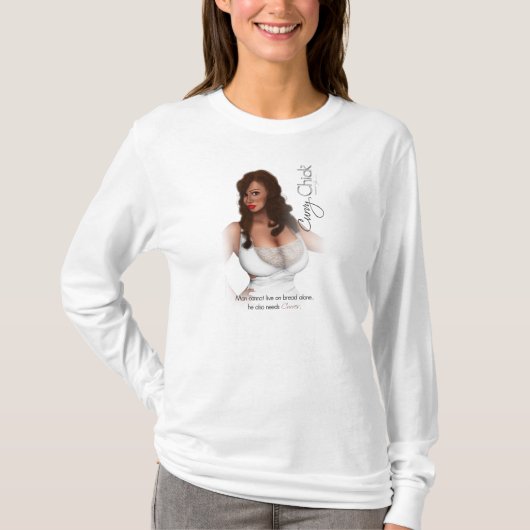 Man kan niet alleen van brood leven t-shirt (Voorkant)