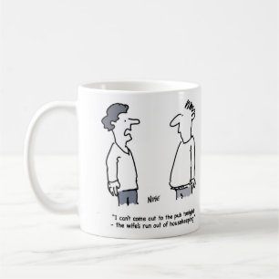 Man kan niet naar Pub gaan omdat vrouw geen geld h Koffiemok