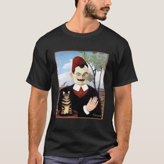 "Man & Kat" door Henri Rousseau T-shirt (Voorkant)