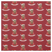 Man kerstcartoon glimlachen stof (Swatch)