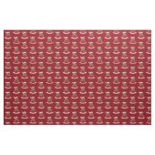 Man kerstcartoon glimlachen stof (Fat Quarter)