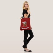 Man kerstcartoon glimlachen tote bag (Op model)
