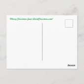 Man kerstkaart in auto briefkaart (Achterkant)