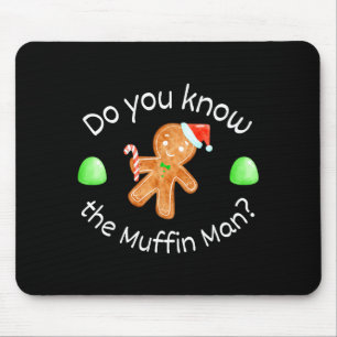 Man Kerstmis Gemberkoek Ken Muffin Muismat