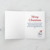 Man Kerstmis Sneeuwman Feestdagen Kaart (Binnen)