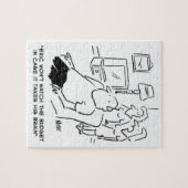 Man kijkt niet naar het budget op tv legpuzzel (Horizontaal)