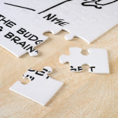 Man kijkt niet naar het budget op tv legpuzzel (Zijkant)